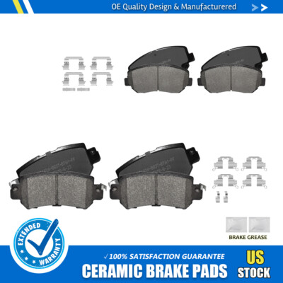 Front + Rear Ceramic Brake Pads for 2013 2014 2015 Mazda CX-5 Premium Quality