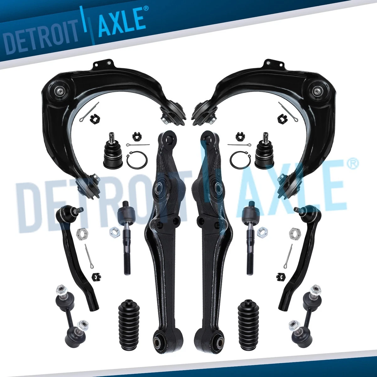 4-Piece Front Upper & Lower Ball Joint Kit For 1998-2002 Honda Accord – Greasable, Adjustable