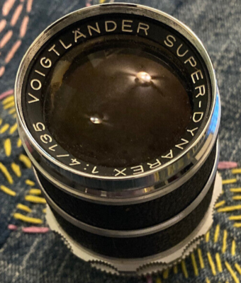 Voigtlander Super-Dynarex Camera Lens 135mm f/4 Made in West