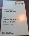 Triumph 1974 Daytona T100R 99 0974 NOS Owners Handbook Manual A226