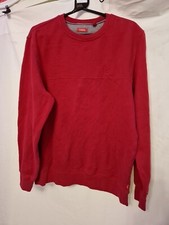 Izod Red Repund Neck Mens Sweatshirt Size Medium Vintage