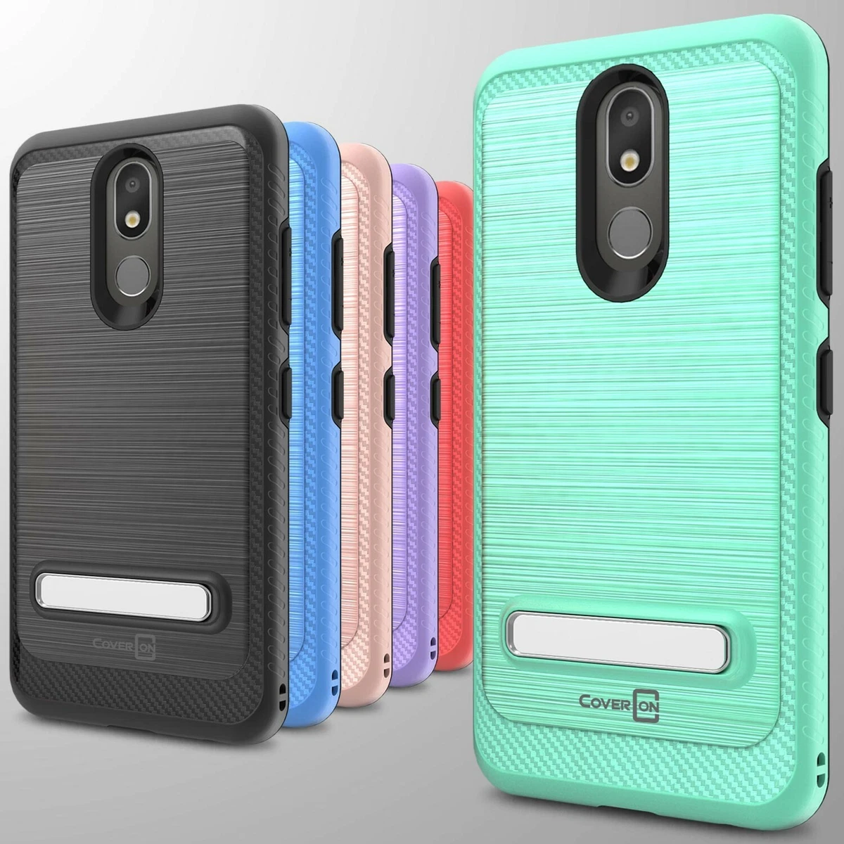 For LG Aristo 4 Plus Prime 2 Case Magnetic Metal Kickstand Hard Phone Cover