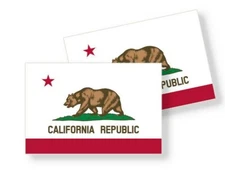 California State Flag - Set of 4 Vinyl Sticker / Adhesive Decals Various Sizes