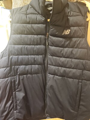 New Balance Mens Large Puffer Tech Vest, NWOT, Navy Blue
