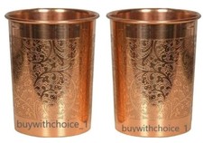 Bicchiere bicchiere acqua rame puro al 100% tazza goffrato benefici per la sa...