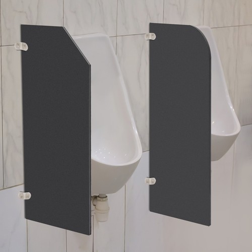 Urinal Trennwand Toilettenabtrennung Wandmontage Männer Urinal Trennwand Schwarz - Bild 9 von 45
