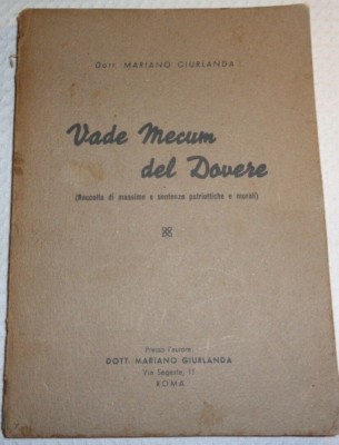VADE MECUM DER PFLICHT SAMMLUNG PATRIOTISCHER UND MORALISCHER MAXIMEN UND URTEILE