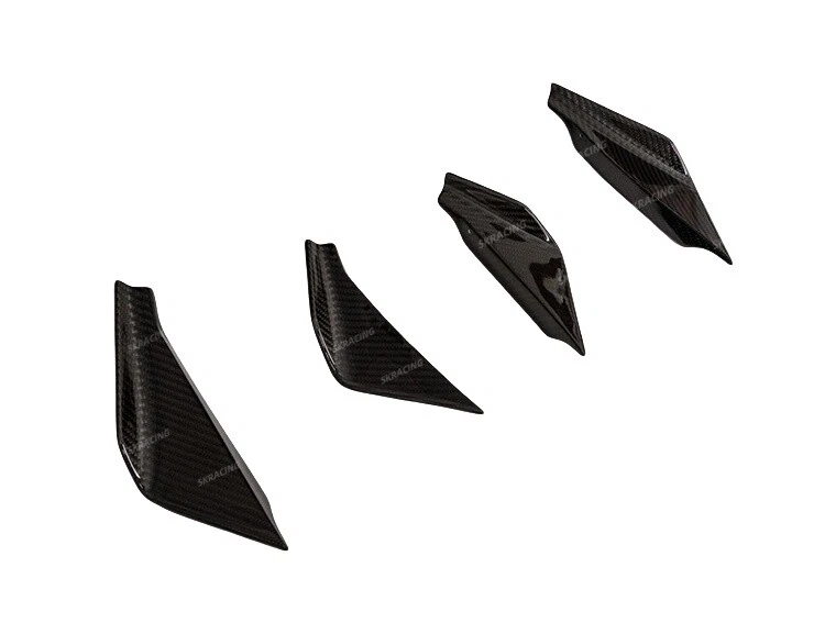 Carbon Fiber Front Bumper Splitter Air Vent Fins For 2017-2023 Aston Martin DB11 - Изображение 2 из 4