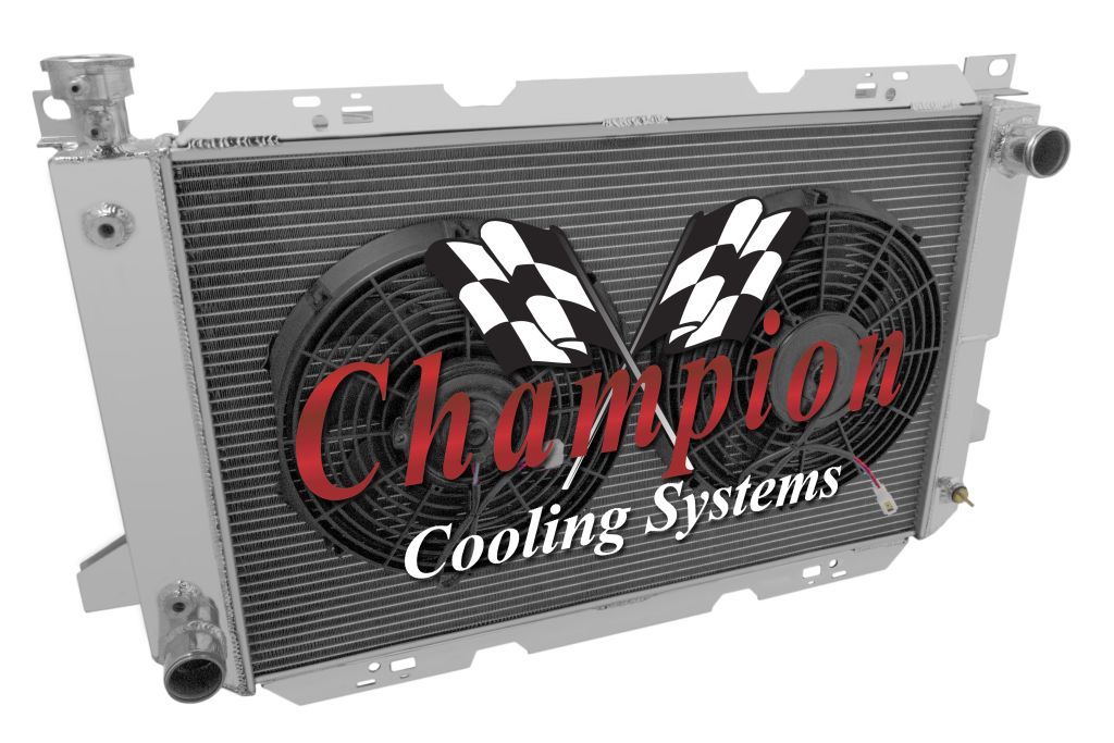 BC Champion 2 Row Radiator W/ 2 12