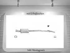 Mittelschalldämpfer Renault Clio II 2 1.4 Auspuff Mitteltopf + Montagesatz