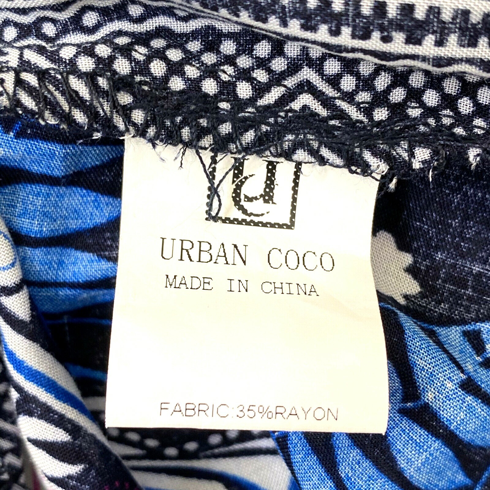 Urban Coco Harem Pants Womens size Large Pull On Boho Yoga Multi Color Print image 5