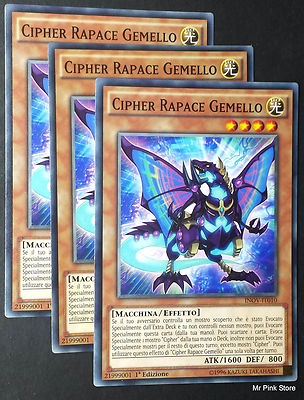 PlaySet 3X: CIPHER RAPACE ZWILLING auf Italienisch INOV-IT010 Common YUGIOH