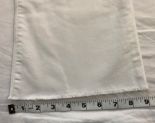 NEW AGlow Maternity Capri Jeans White Pants Cropped Flare Full Panel Size 10 12 - Picture 20 of 23