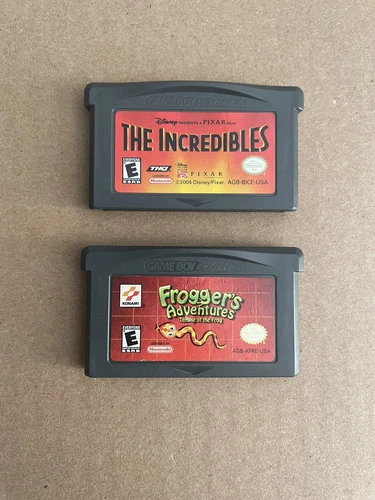 Lot Of 2 Nintendo Game Boy Advance GBA Froggers Adventures & THE INCREDIBLES