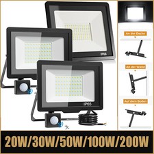LED Floodlight  20W 30W 50W 100W PIR Sensor Motion Outdoor Garden Flood Lights