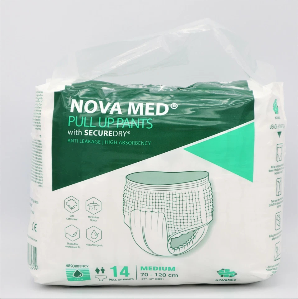 Novamed Adult Nappies, Pull up Pants, Incontinence Pants-14 per pack;Size:M/L/XL - Image 2 of 4