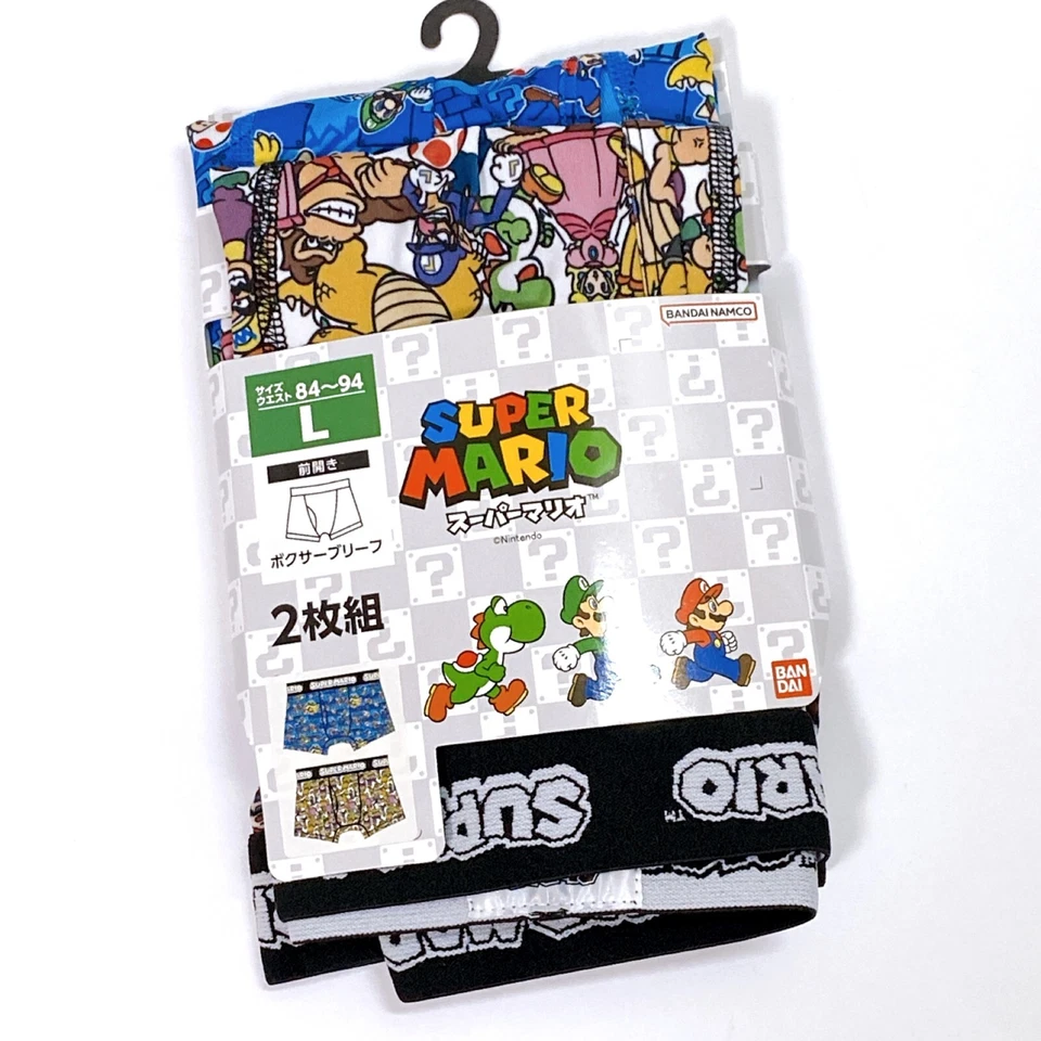 SUPERMARIO Personajes Mario Patrón Calzoncillos Boxer 2 piezas Ropa Interior Hombre L (Talla JP) Foto 2 de 4