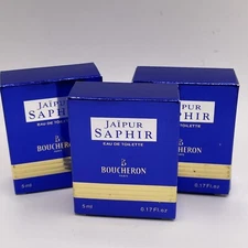 JAIPUR SAPHIR 3 Minis By BOUCHERON 0.17oz/5ml Eau De Toilette Splash Women - NEW