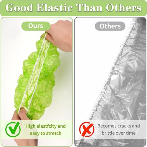 60 Pcs Elastic Food Bowl Covers Reusable Stretch Plastic Wrap Dish Plate Covers - Picture 5 of 11