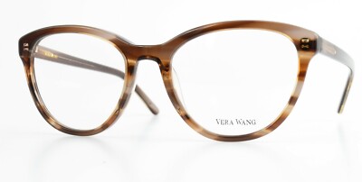 VERA WANG Brille 52-19 140 Alexey TA Karree Braun Transluzent Muster +Fendi Etui