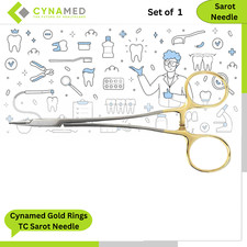 Cynamed Gold Rings TC Sarot Needle Suture Holder Driver Tungsten Carbide Inserts