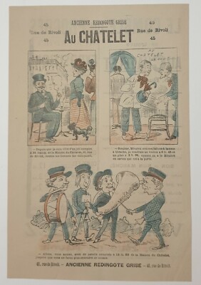 Ancienne Estampe Originale Candidat Critère Théâtre 1884