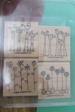NEW/unused set of 4 STAMPIN'UP 2003 "SIMPLE SOMETHINGS"