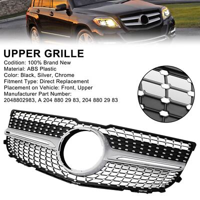 Front Bumper Grille Grill Fit Mercedes Benz X204 GLK-Class 2013-2015 Diamond NEW