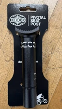 DECO BMX PIVOTAL SEATPOST 135MM BLACK 25.4MM FREESTYLE ANODIZED