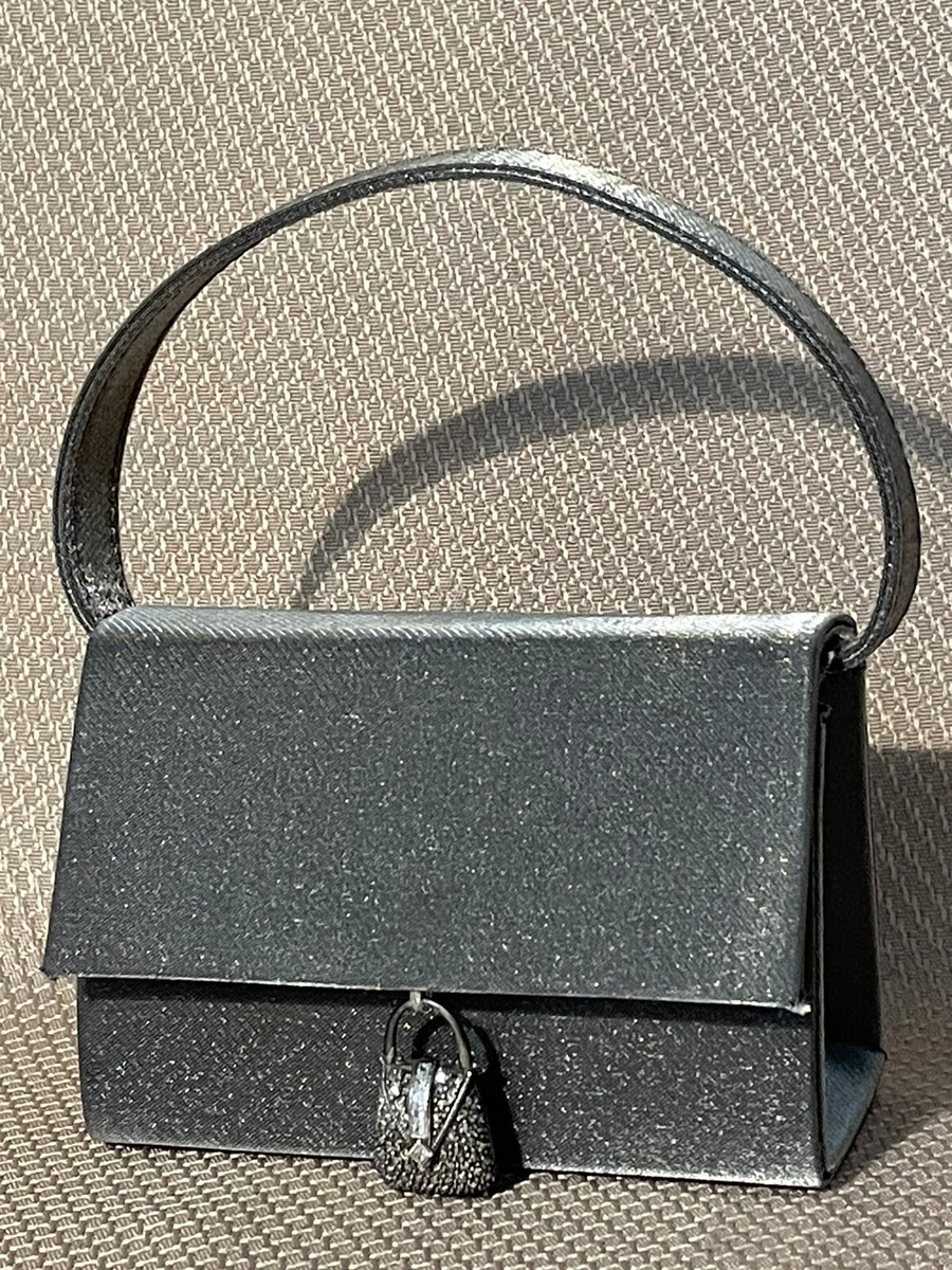Judith Jack Italy Sterling Silver Marcasite Gray Satin Mini Evening Purse  90's | eBay