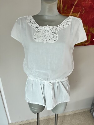 Stradivarius  Shirt  Top Bluse T-Shirt   Größe M Baumwolle Weiß
