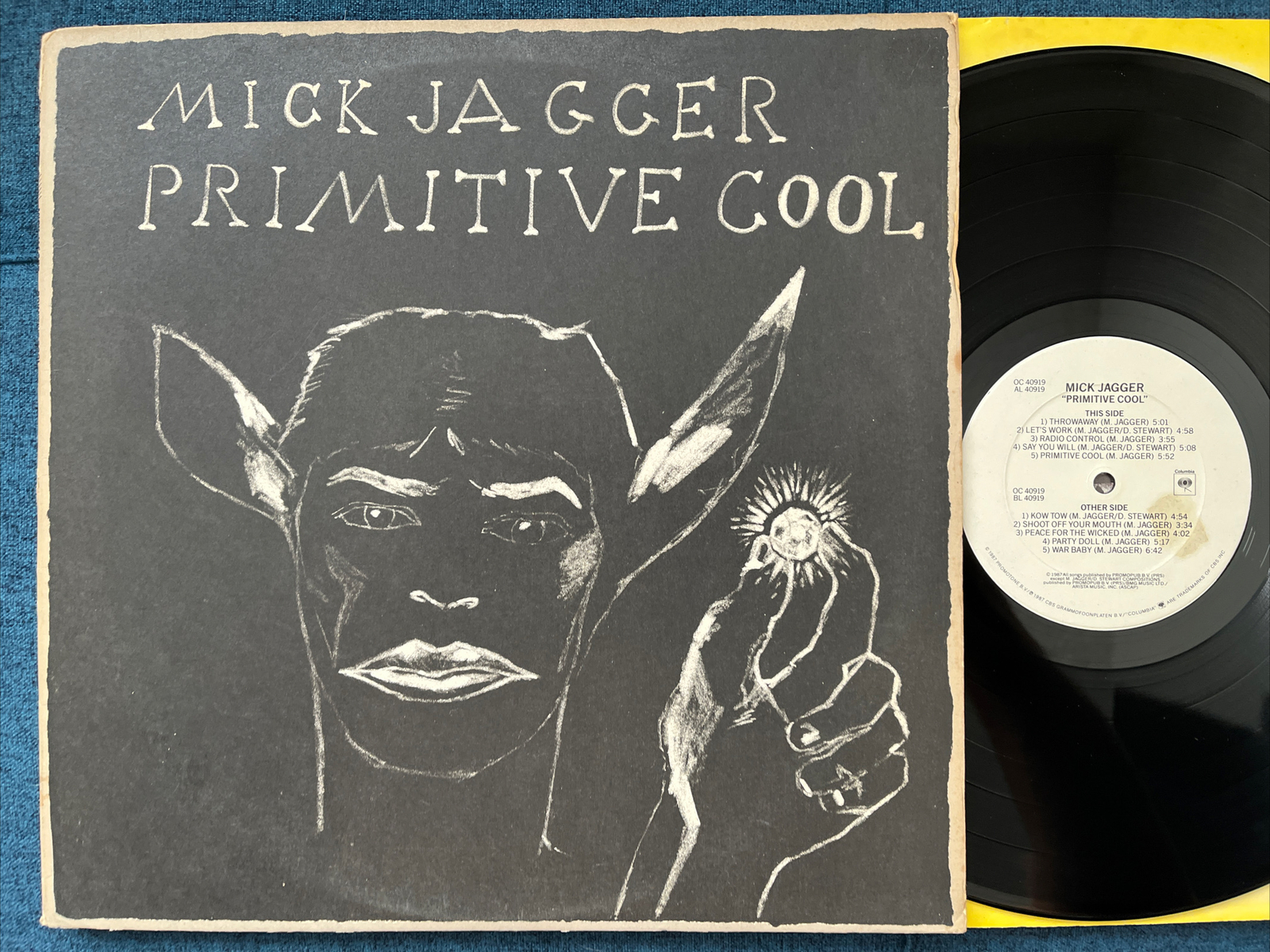 Mick Jagger Primitive Cool 1987 Vinyl LP Columbia Records VG/VG Rolling ...