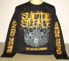 Suicide Silence Black Crown Long Sleeve T-Shirt Size S L XL 2XL 3XL Deathcore