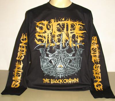 Suicide Silence Black Crown Long Sleeve T-Shirt Size S XL 2XL 3XL