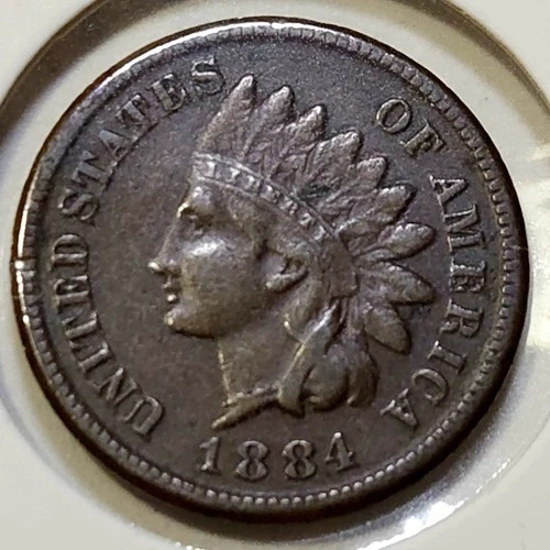 1884 Indian Head Cent - XF - Faint Diamonds **Low Mintage: 23,261,742**