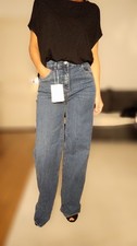 Fransa Hanna jean femme slim taille haute wide-leg bleu denim 36