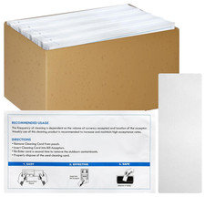 30 Pcs 2.5" x 7.5" Presaturated Bill Validator Cleaning Cards Compatible with Al
