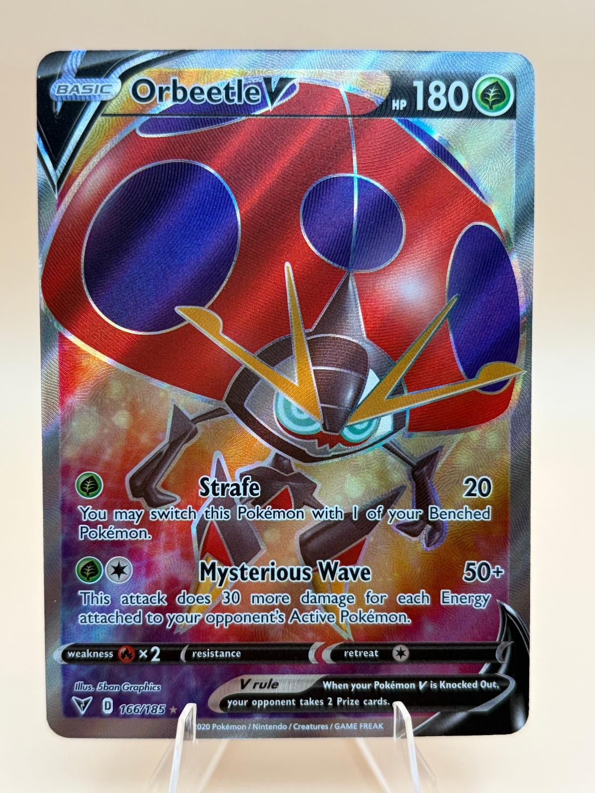 Orbeetle V 166/185 Ultra Rare Vivid Voltage Pokemon Near Mint