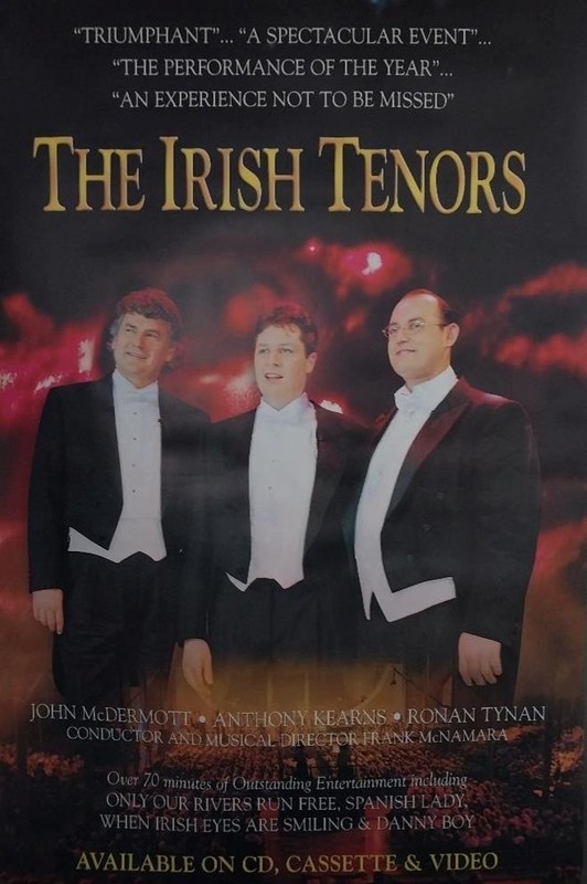 The Irish Tenors : Live in Dublin huge original 1999 English promo poster