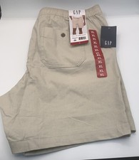 Gap Men's Breathable Soft Woven Linen Pull-On Easy Fit Short XL
