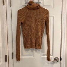 Hollister Ribbed Diamond Knit Turtleneck Sweater