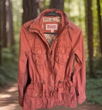 Mossimo VTG Canvas Jacket Burnt Orange Cinch ...