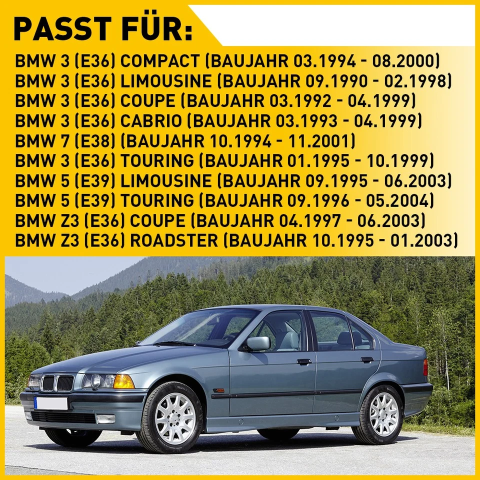 Schließzylinder Zündschloss für BMW 3er E36 90-00 5er E39 95-04 7er E38 Z3 E36 - Bild 2 von 4