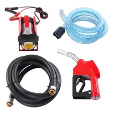 12V 10GPM Fuel Transfer Pump Diesel Oil Electric w/ Hose Auto Nozzle 155W