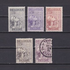 BELGIUM 1933, Sc# B144-B150, CV $165, Semi-postal, part set, MH/Used