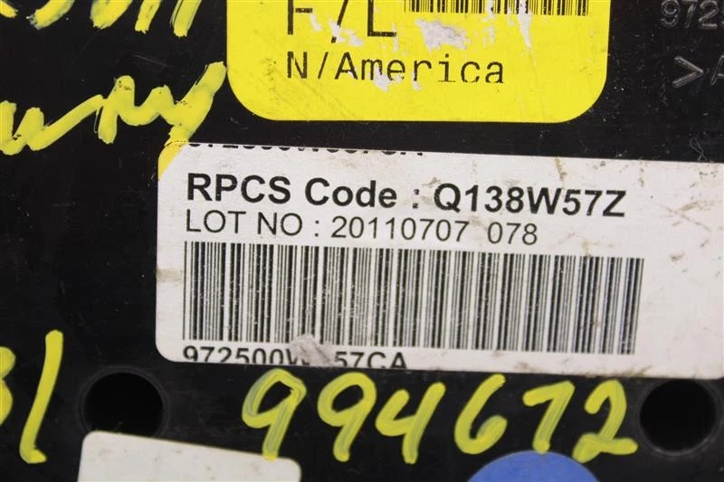 TEMPERATURE CONTROLS Hyundai Santa Fe 2010 10 2011 11 2012 12 972500W357 994672 - Image 3 of 3