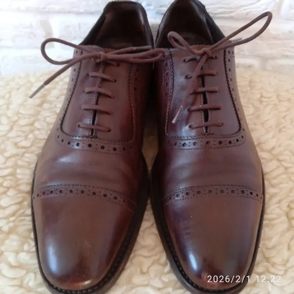 Men Loake Heels Brown Leather 8