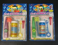 2 Vintage Imperial 5-in-1 Miracle Bubbles Fun Sets NOS Sealed Bubble Toys