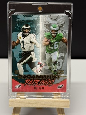 Topps 2025 Paramount Pairings PP-5 Jalen Hurts Saquon Barkley Eagles /299