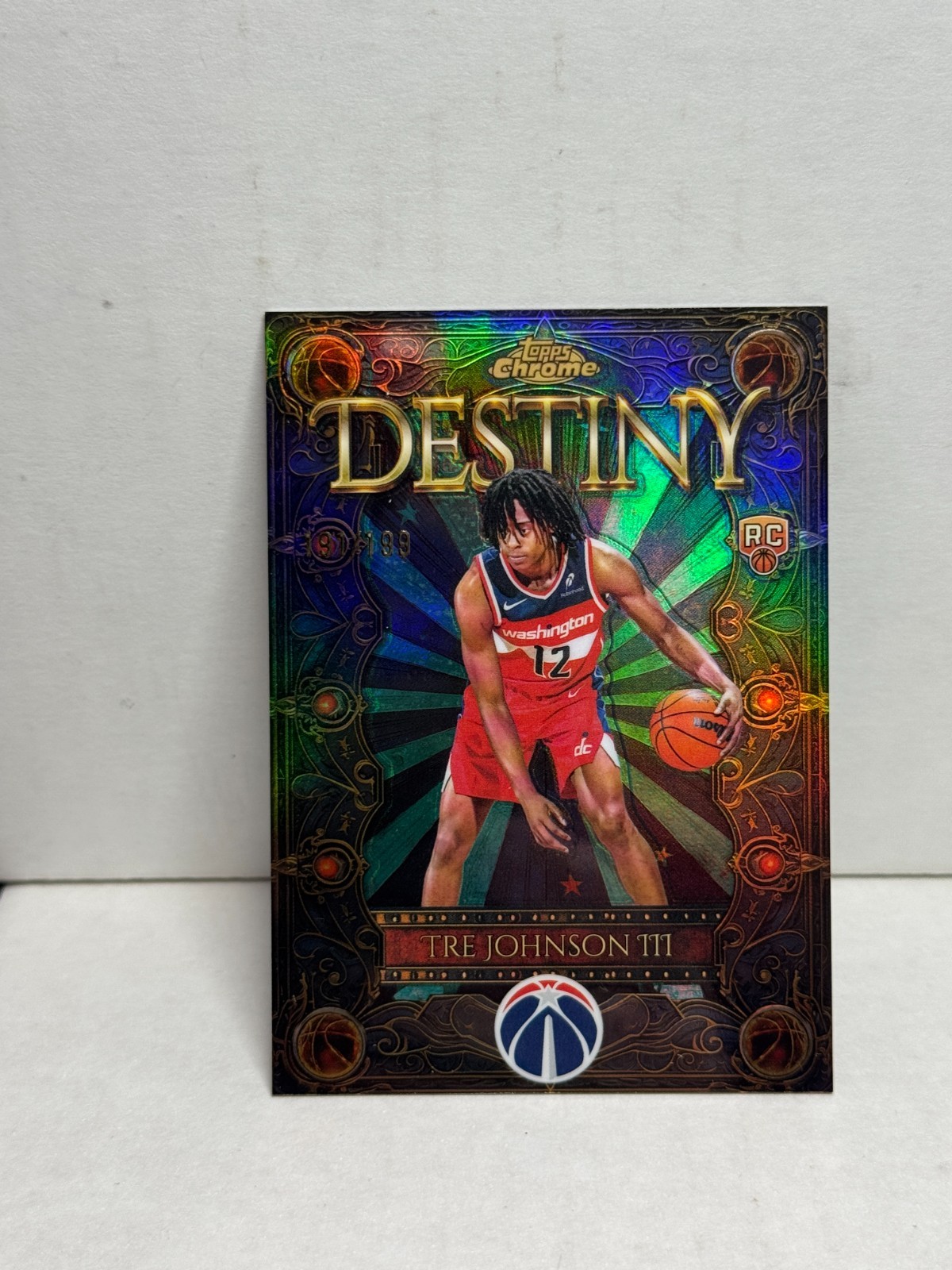 2025-26 Topps Chrome Tre Johnson III Destiny AQUA REFRACTOR RC  /199